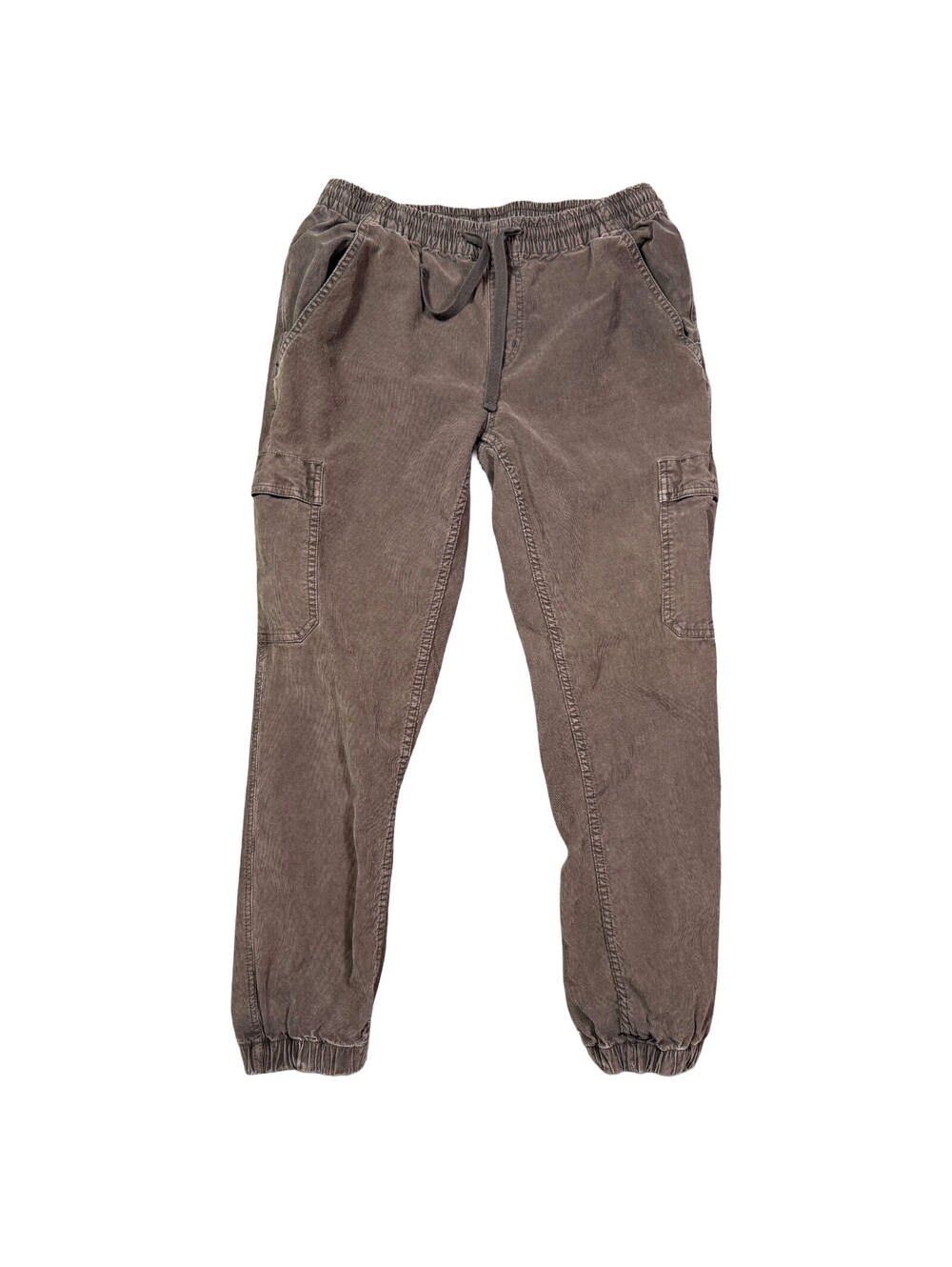 prAna Womens S Brown Corduroy Jogger Pants Relaxed Fit Organic Cotton Cargo